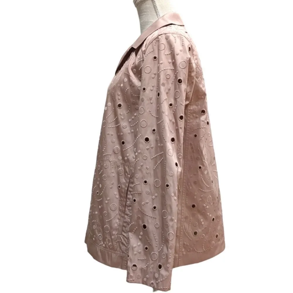 Lafayette 148 New York Women's Jaren Embroidered Jacket in Pink - Size S